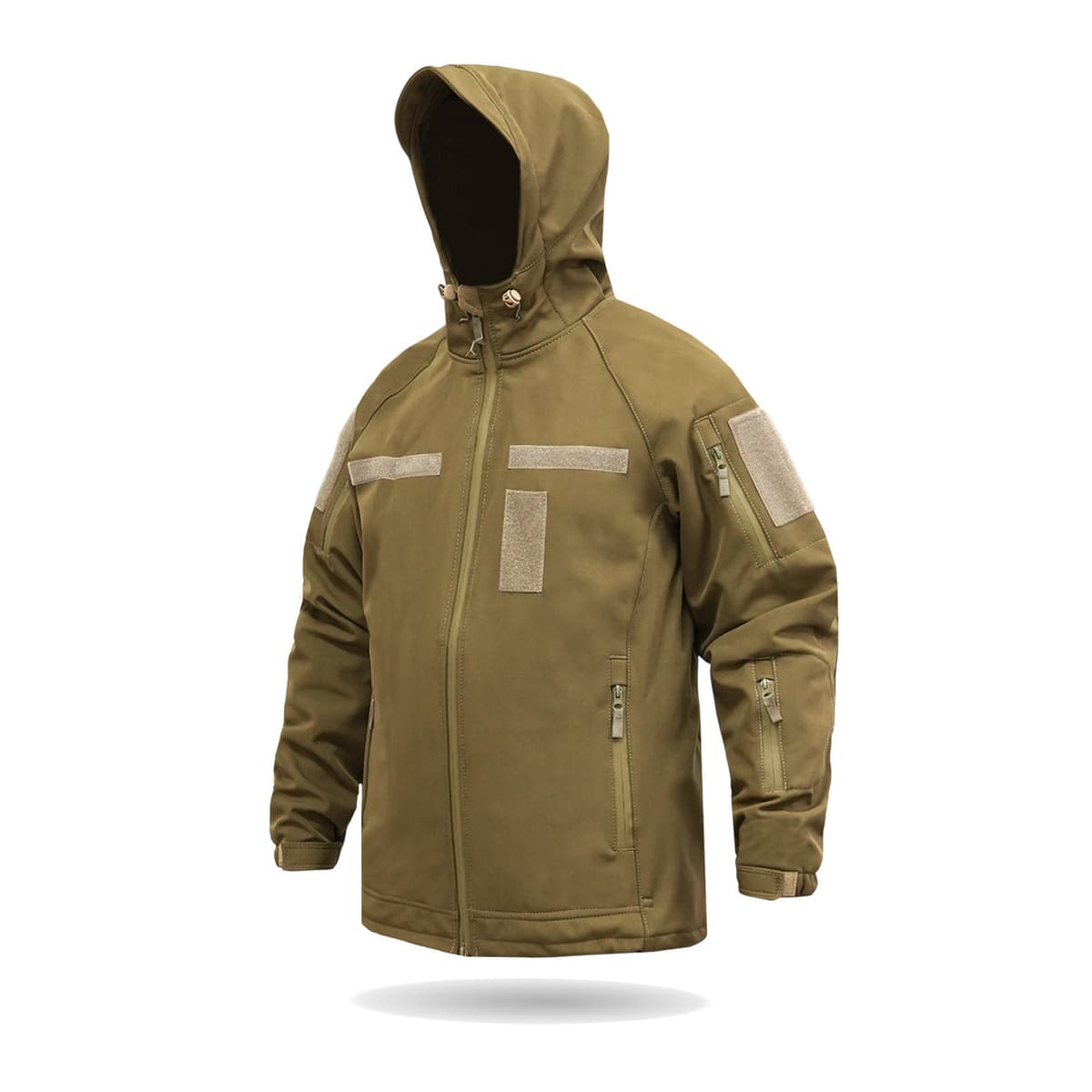 Куртка Windproof Softshell вітрозахисна (койот), водостійка, фліс 320 г/м² — фото 2