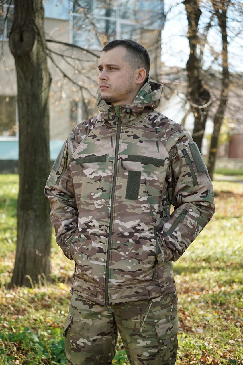 Куртка Windproof Softshell вітрозахисна, водостійка, фліс 320 г/м² — фото 7