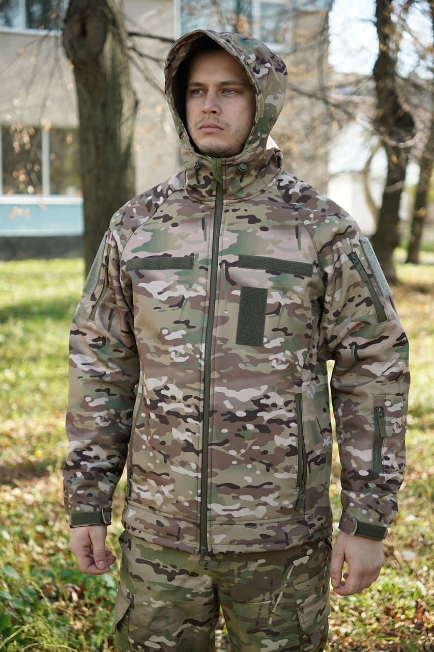 Куртка Windproof Softshell вітрозахисна, водостійка, фліс 320 г/м² — фото 8