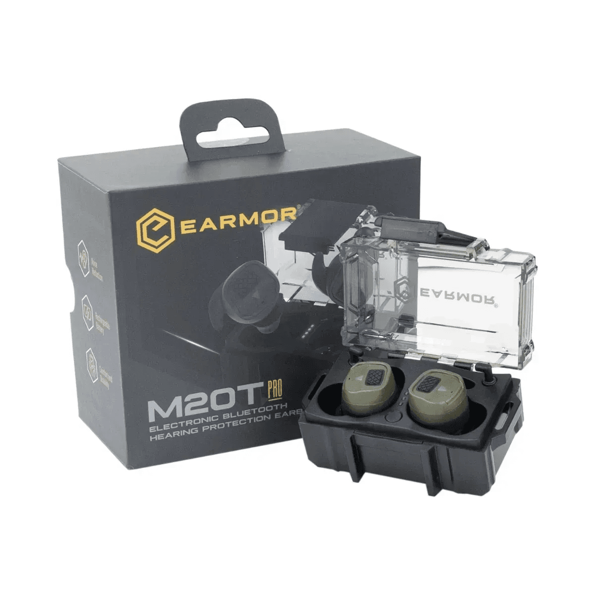 Активні захисні навушники-беруші Earmor M20T Pro Bluetooth — Олива