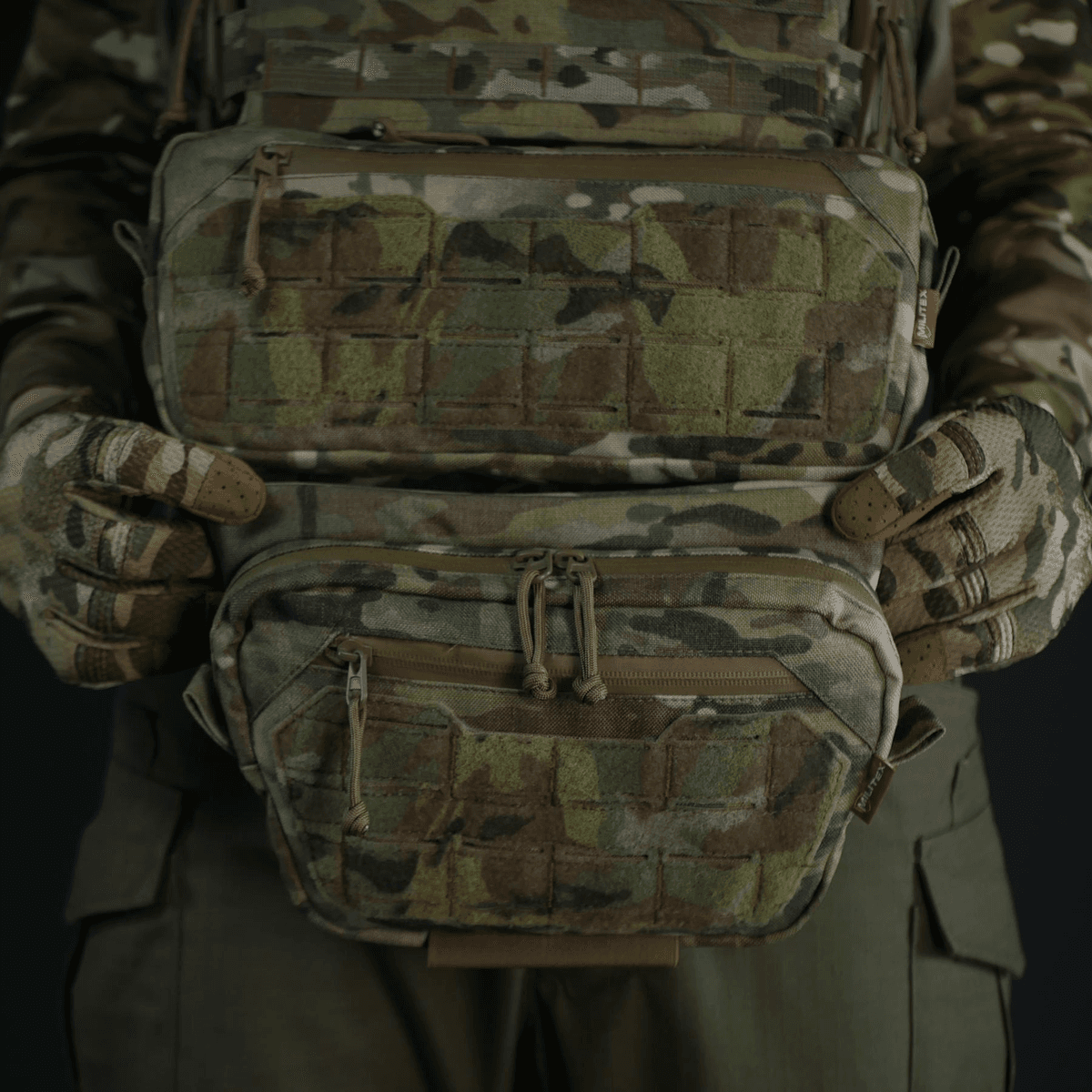 Комплект (захист живота + сумка) Militex Cordura original USA Мультикам розмір (M) — фото 6