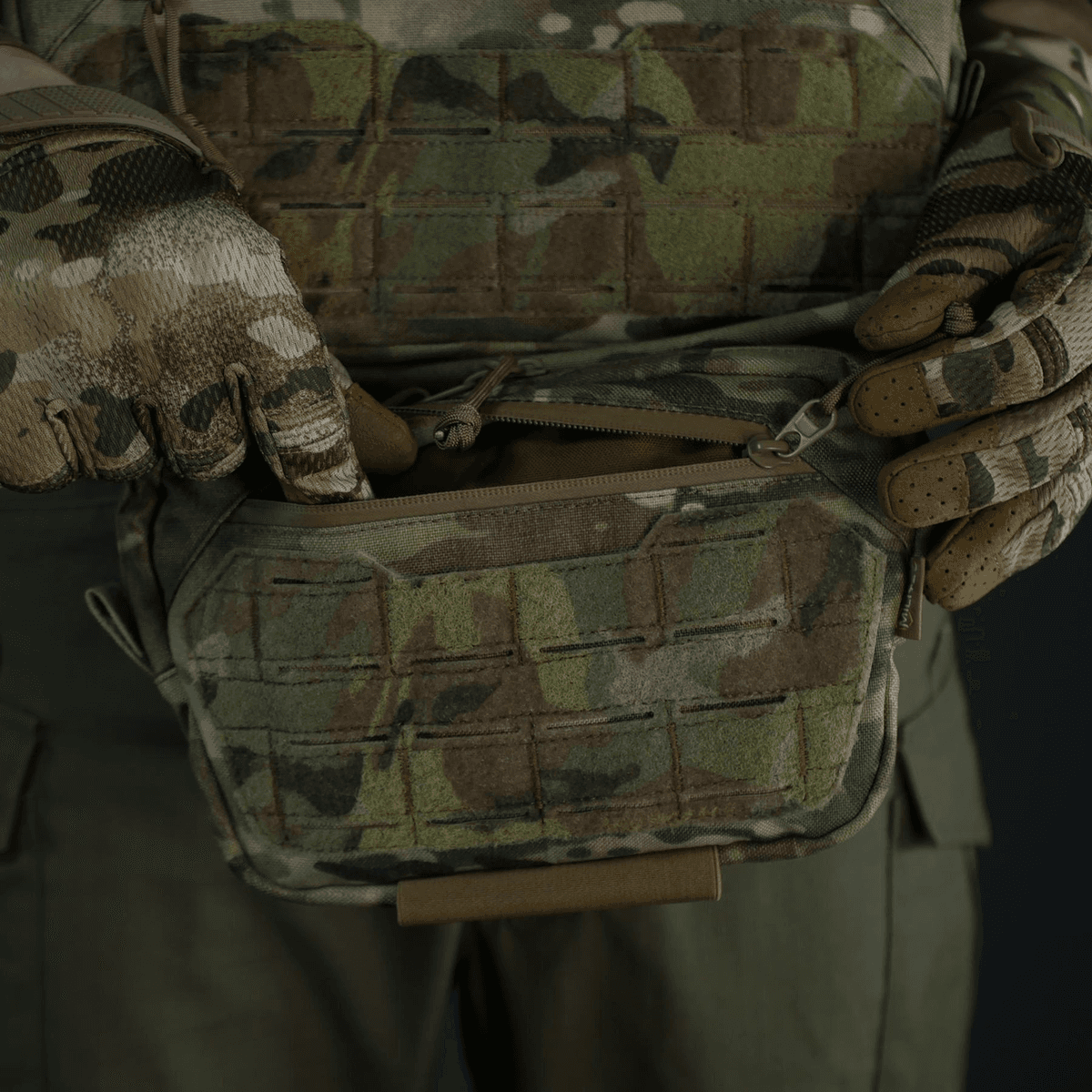 Комплект (захист живота + сумка) Militex Cordura original USA Мультикам розмір (M) — фото 9
