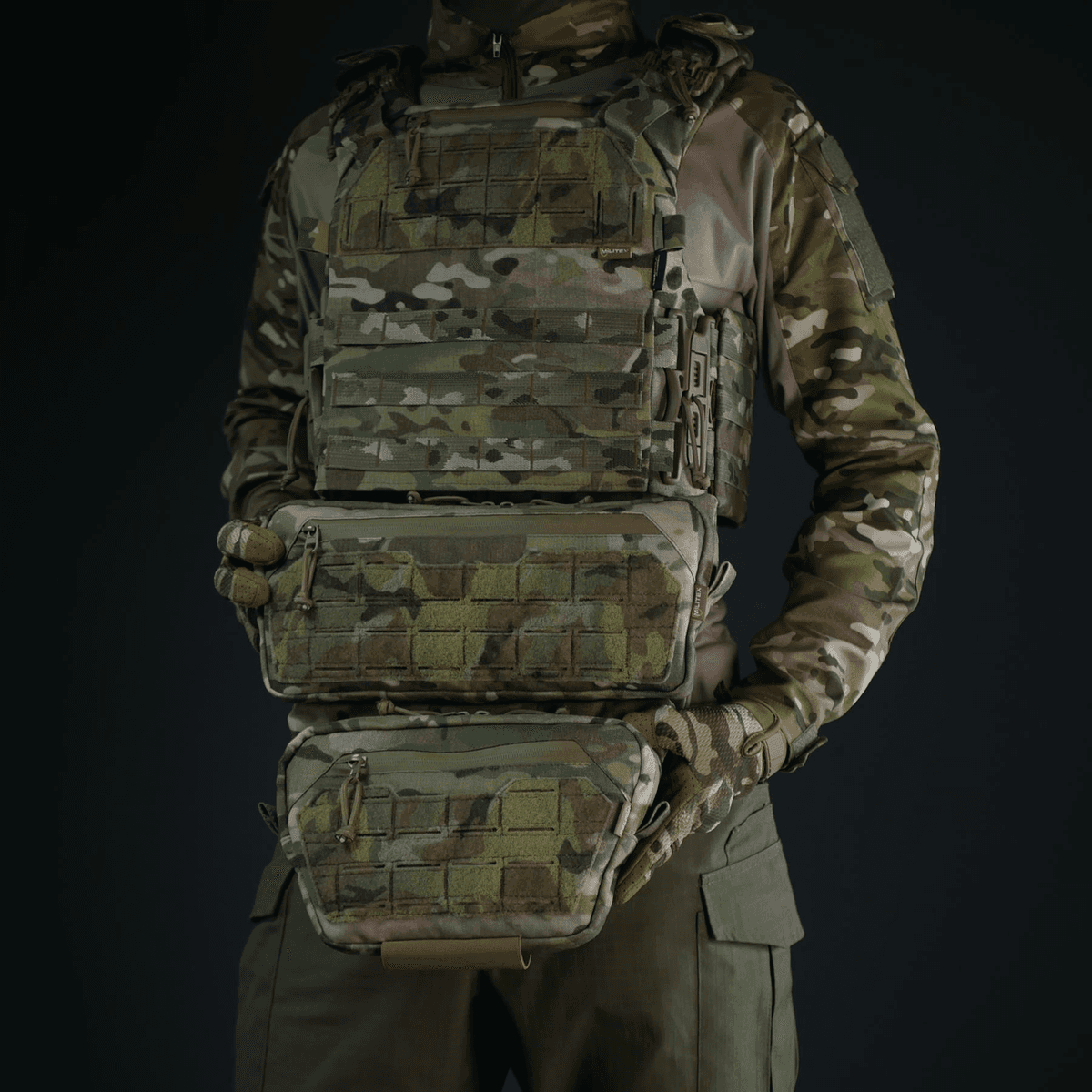 Комплект (захист живота + сумка) Militex Cordura original USA Мультикам розмір (L) — фото 7