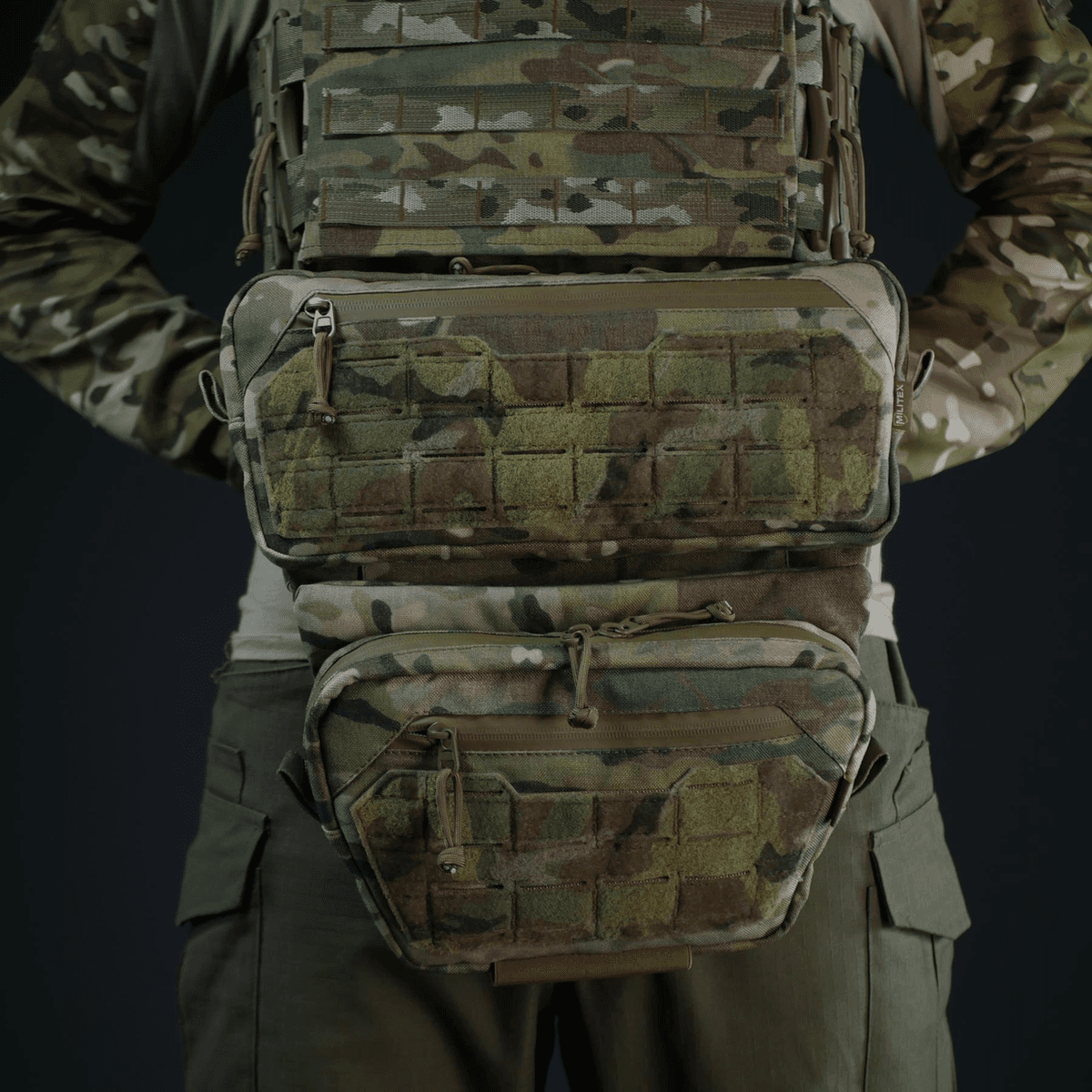 Комплект (захист живота + сумка) Militex Cordura original USA Мультикам розмір (L) — фото 8