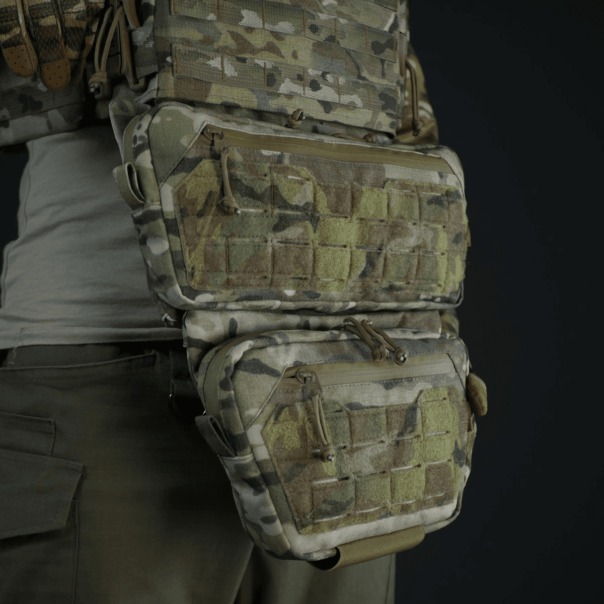 Комплект (захист живота + сумка) Militex Cordura original USA Мультикам розмір (L) — фото 10