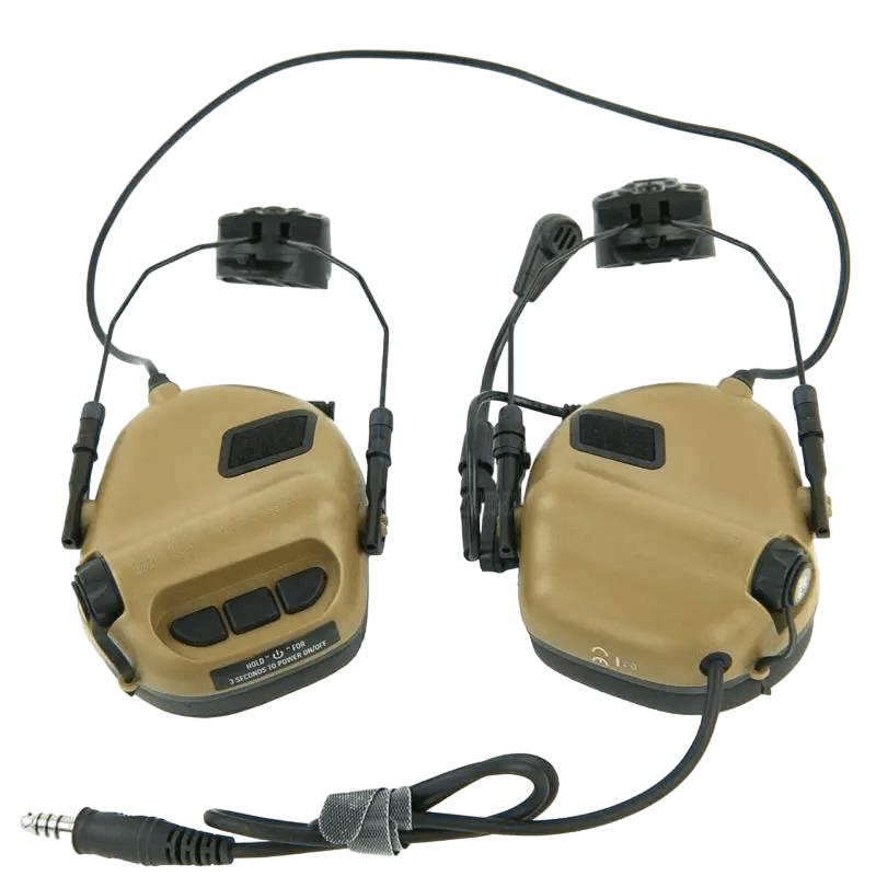 Тактичні навушники EARMOR M32Н Coyote з кріпленням