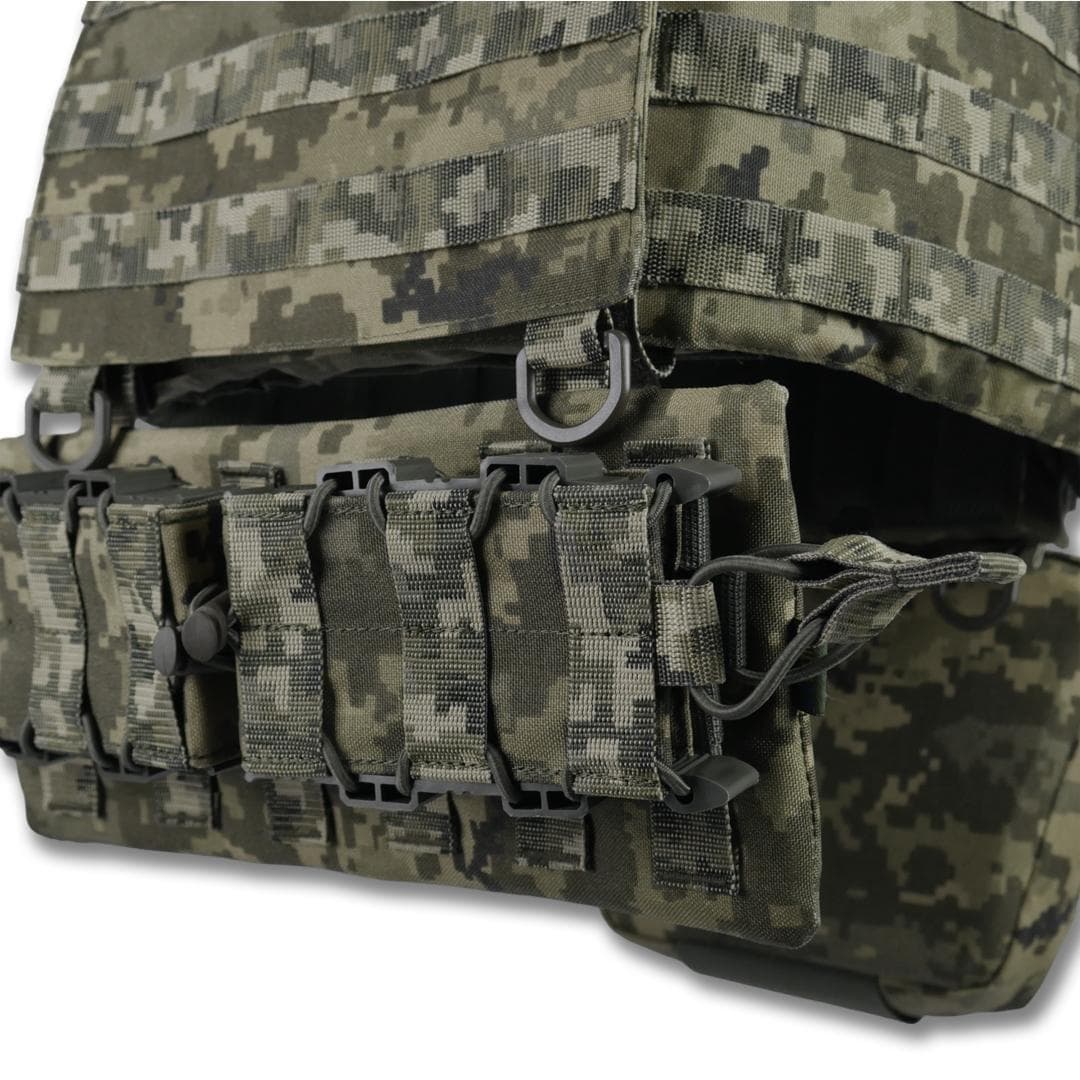 Комплект плитоноска Kiborg Gen.2 + 2 підсумки з балістичним захистом 2 класу — Піксель — фото 6