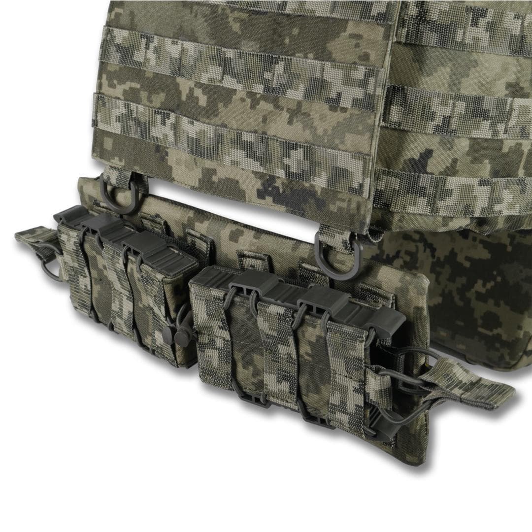 Комплект плитоноска Kiborg Gen.2 + 2 підсумки з балістичним захистом 2 класу — Піксель — фото 7