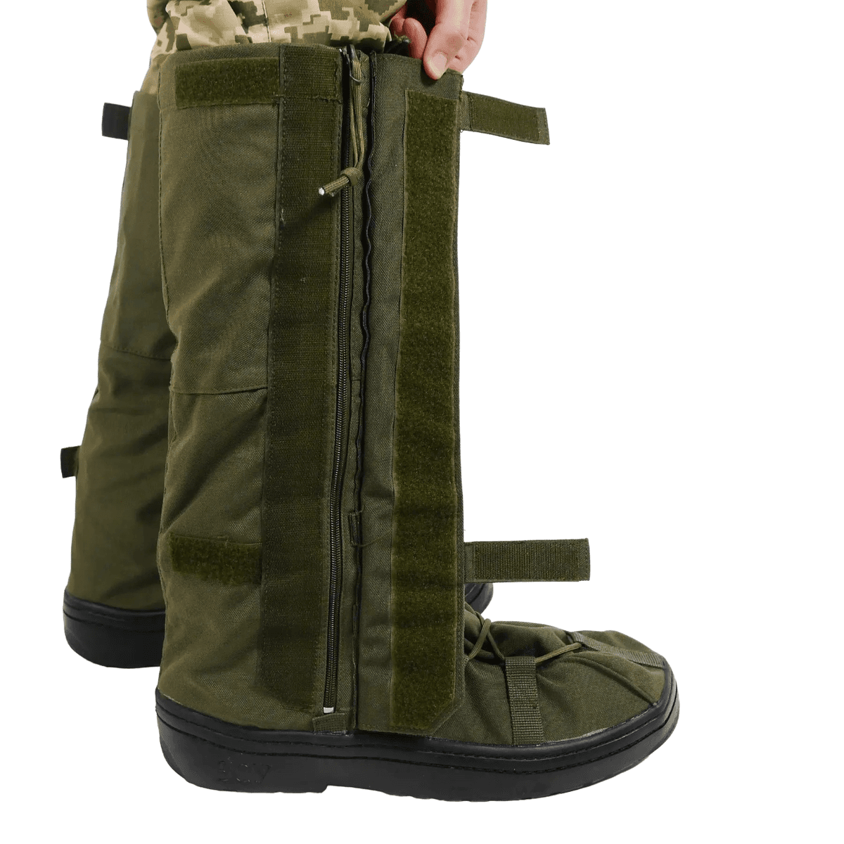 Бахіли тактичні водозахисні на взуття олива M (39-42) — фото 6