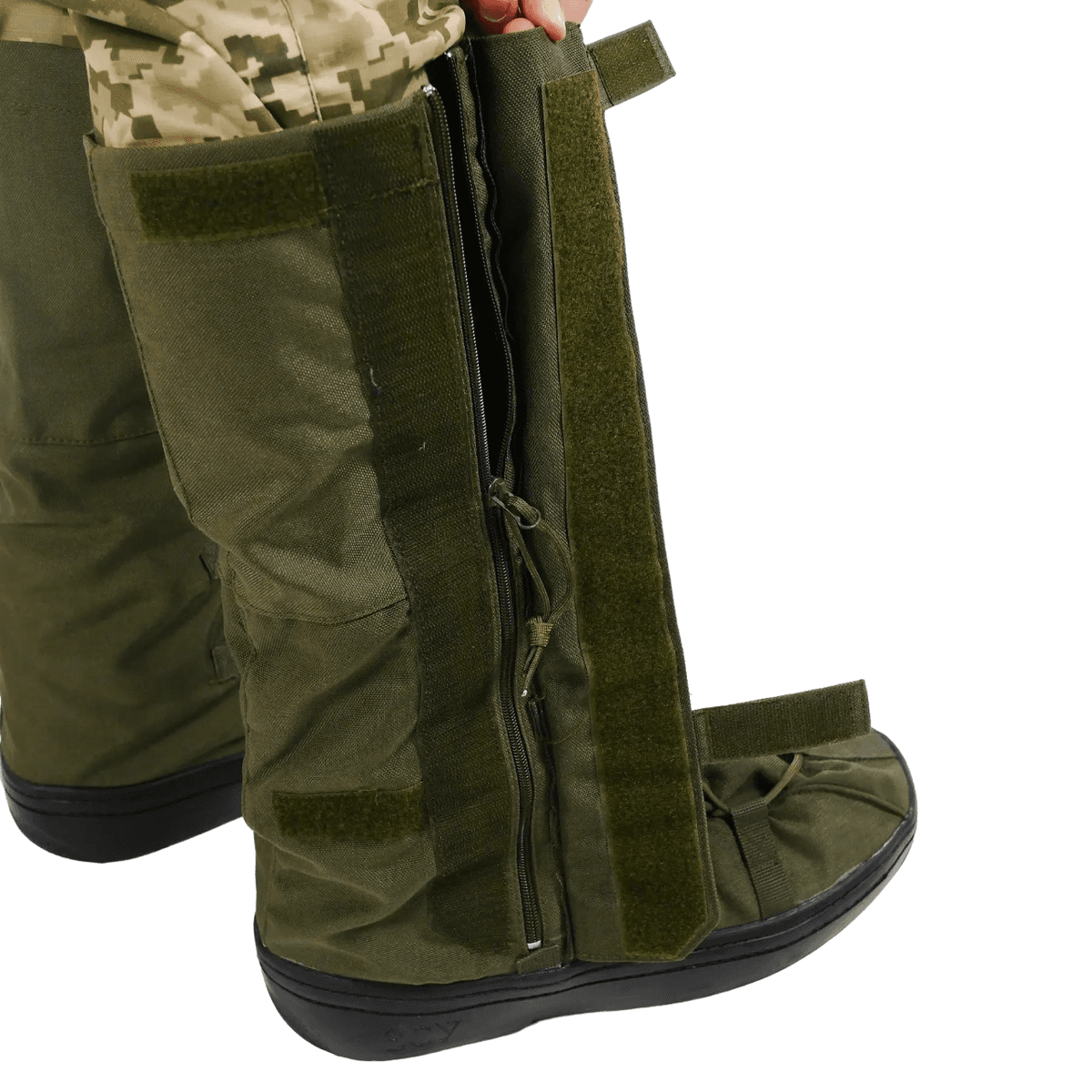 Бахіли тактичні водозахисні на взуття олива M (39-42) — фото 7