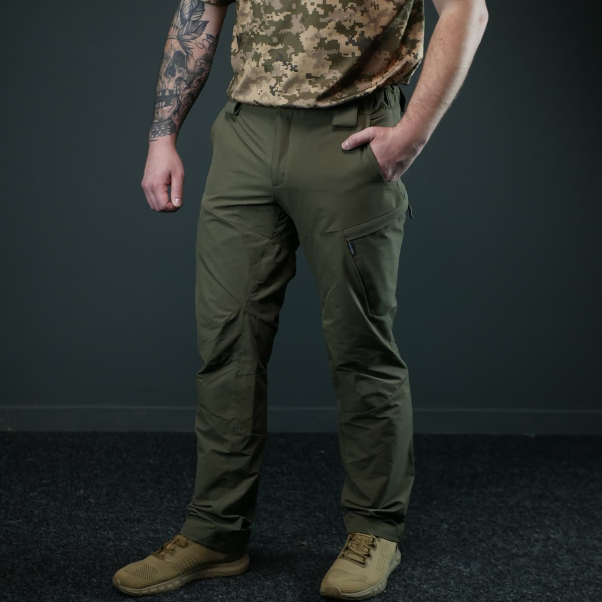 Тактичні літні штани GECON BR | Nylon-Stretch | Колір олива — фото 6
