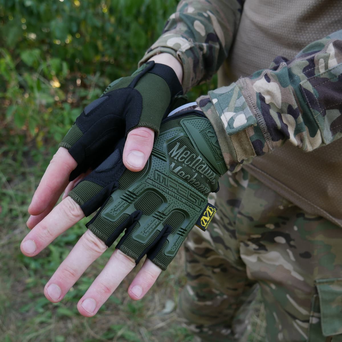 Безпалі рукавиці олива Mechanix MXK-2 — фото 8