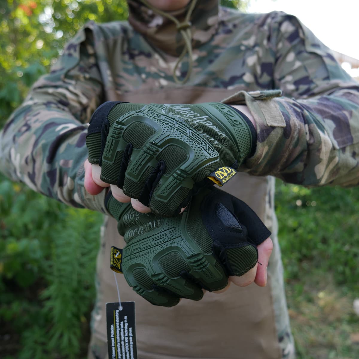 Безпалі рукавиці олива Mechanix MXK-2 — фото 9