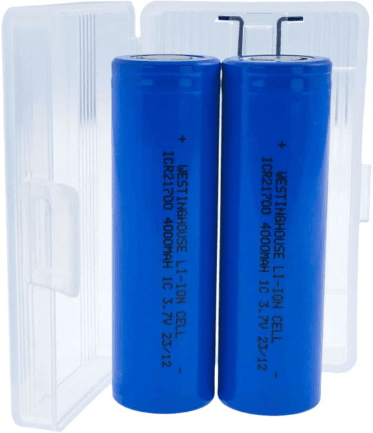 Акумулятори Westinghouse ICR21700 4000 mAh 3.7V Li-ion набір 2 шт у пластиковому боксі 21700 — фото 5
