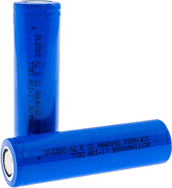 Акумулятори Westinghouse ICR18650F 2500 mAh 3.7V Li-ion набір 2 шт у пластиковому боксі 18650 — фото 2