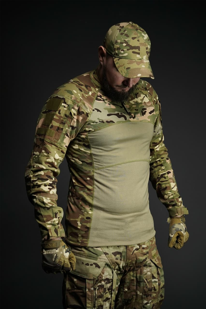 Тактична бойова сорочка UBACS Tactical Series Long Sleeve з посиленими рукавами та велкро-панелями — фото 6