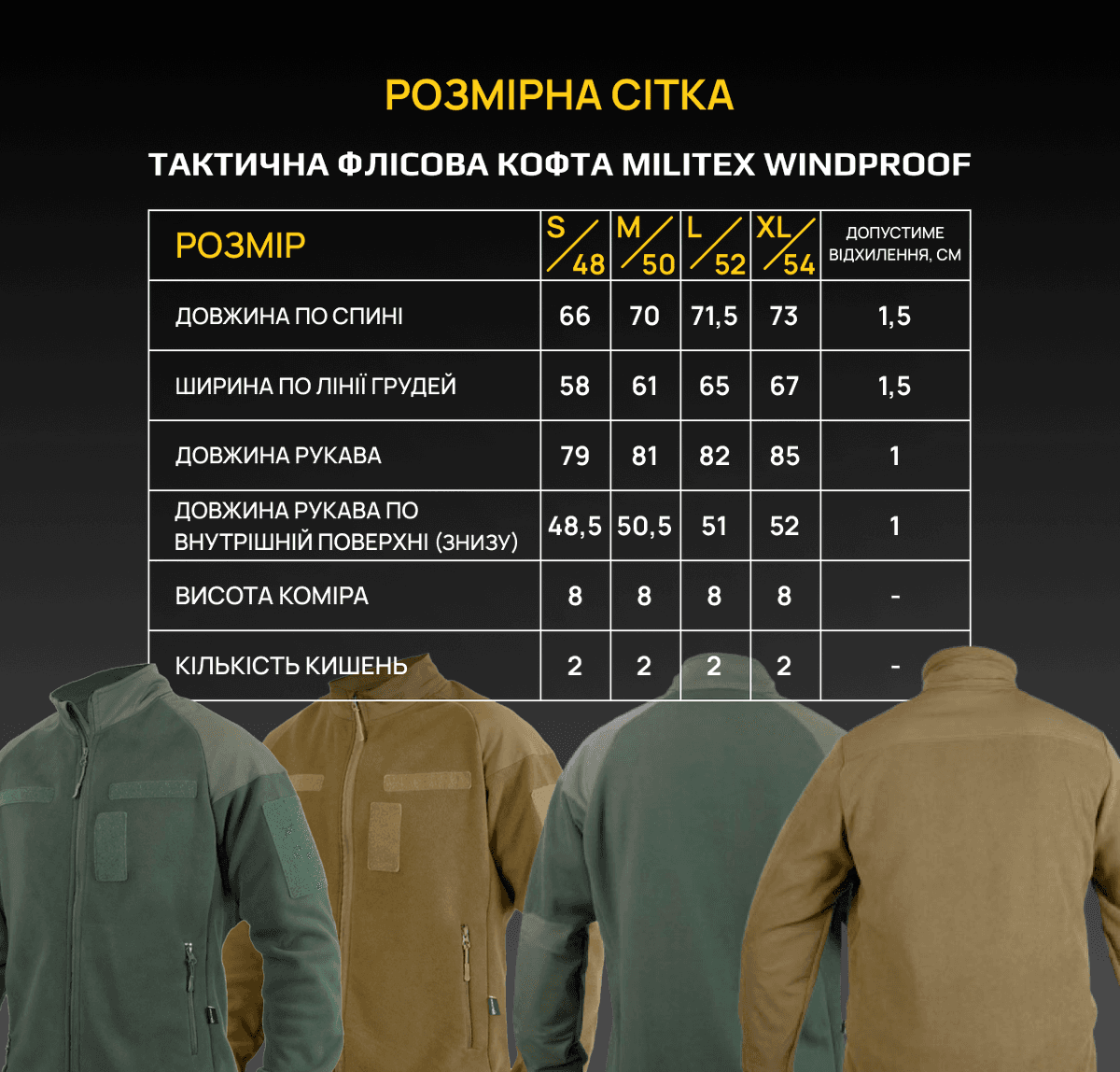 Флісова кофта койот Militex mod. 1 — фото 8