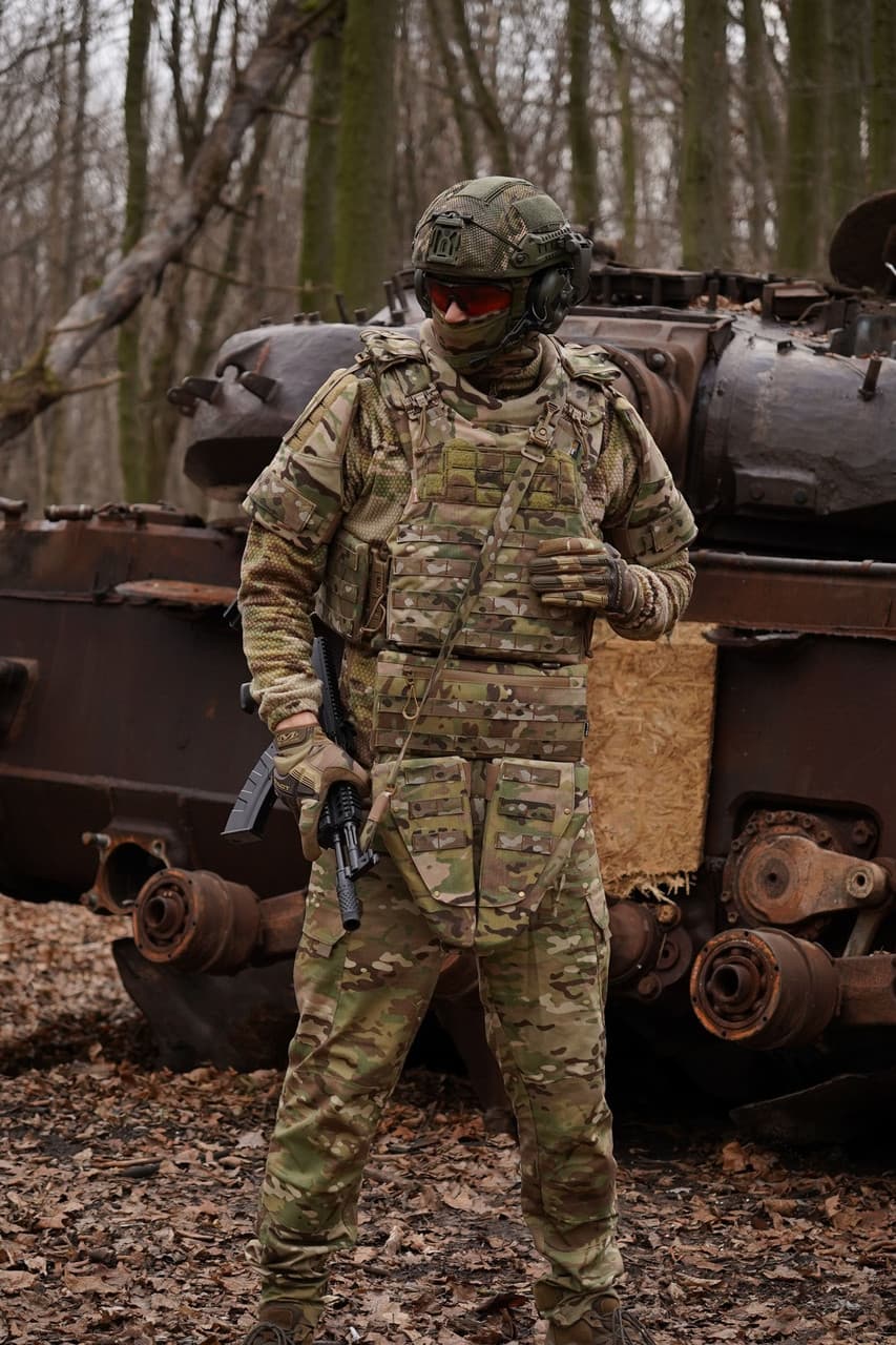 Захист паху (напашник) потрійний з балістичним пакетом 1 клас захисту Militex cordura USA Multicam — фото 6