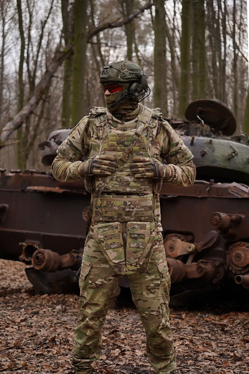 Захист паху (напашник) потрійний з балістичним пакетом 1 клас захисту Militex cordura USA Multicam — фото 7