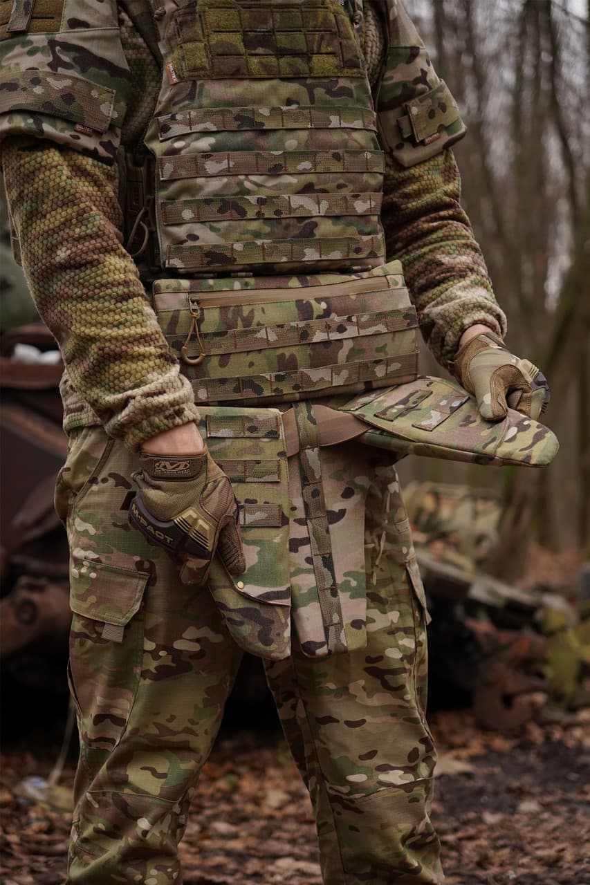Захист паху (напашник) потрійний з балістичним пакетом 1 клас захисту Militex cordura USA Multicam — фото 9