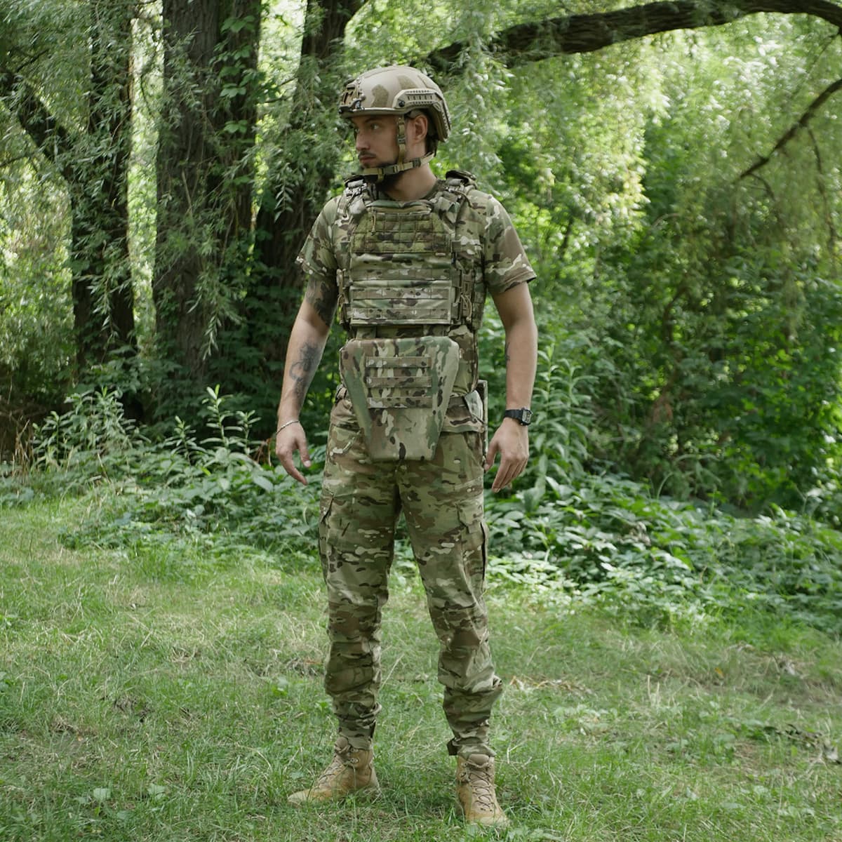 Захист паху (напашник-фартух) Militex з балістичним захистом 2 клас cordura USA Мультикам — фото 6