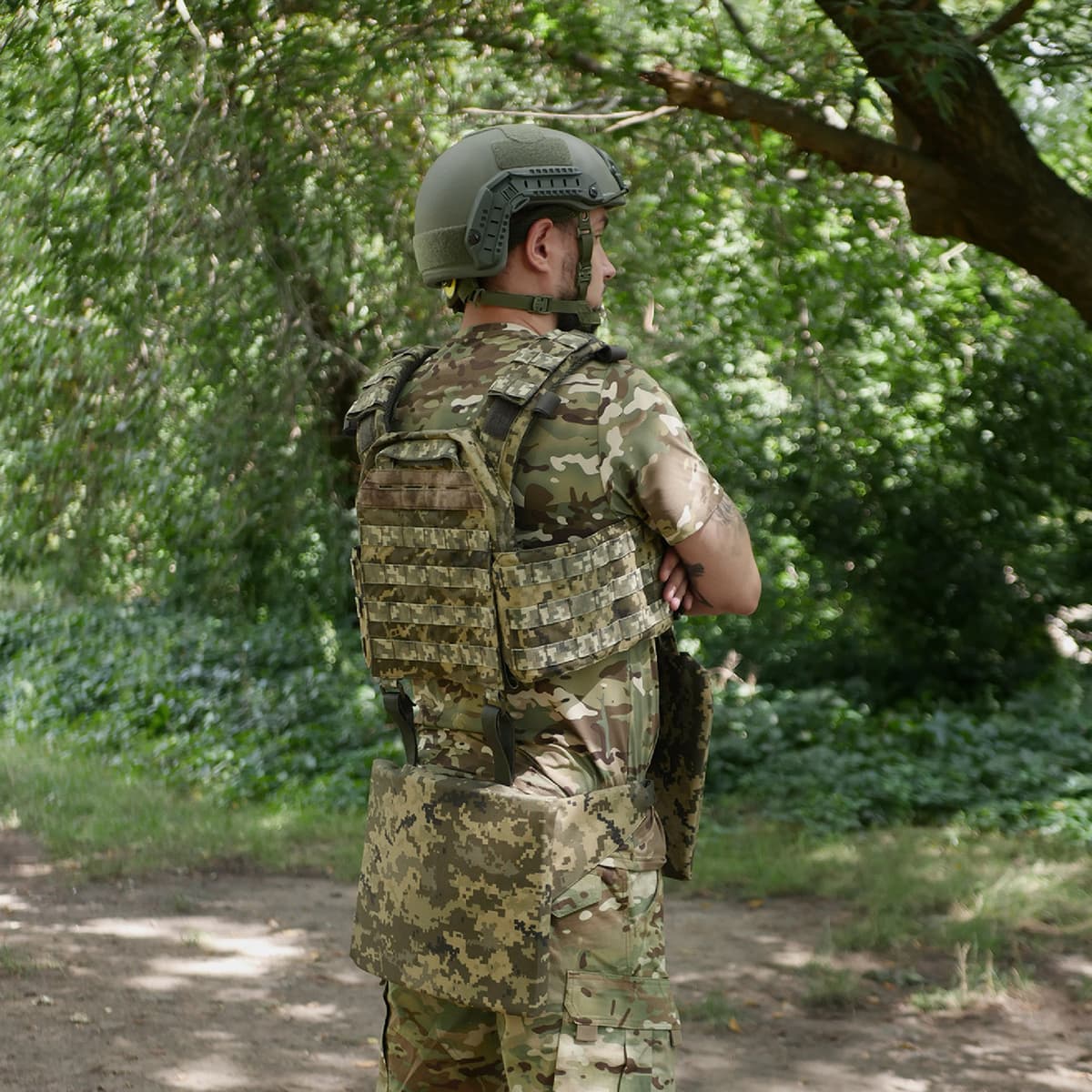 Каремат-сидушка Kiborg з балістичним пакетом 1 клас захисту Militex 20mm Cordura Pixel — фото 8