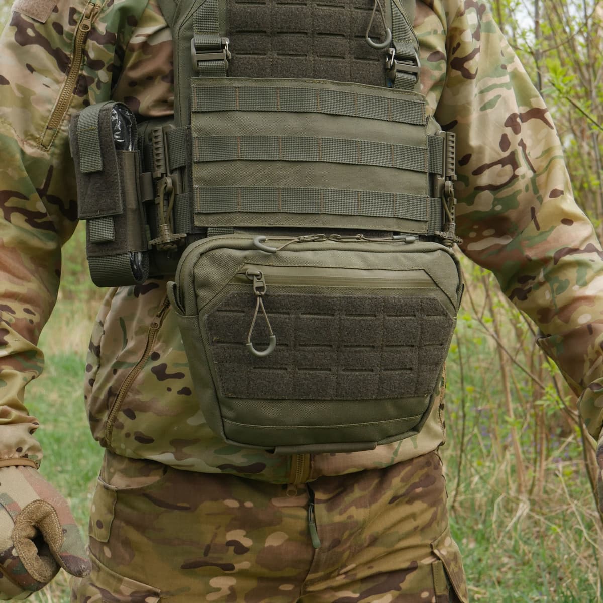 Сумка-напашник XL з балістичним пакетом 1 клас захисту Kiborg GU Сordura Khaki — фото 7