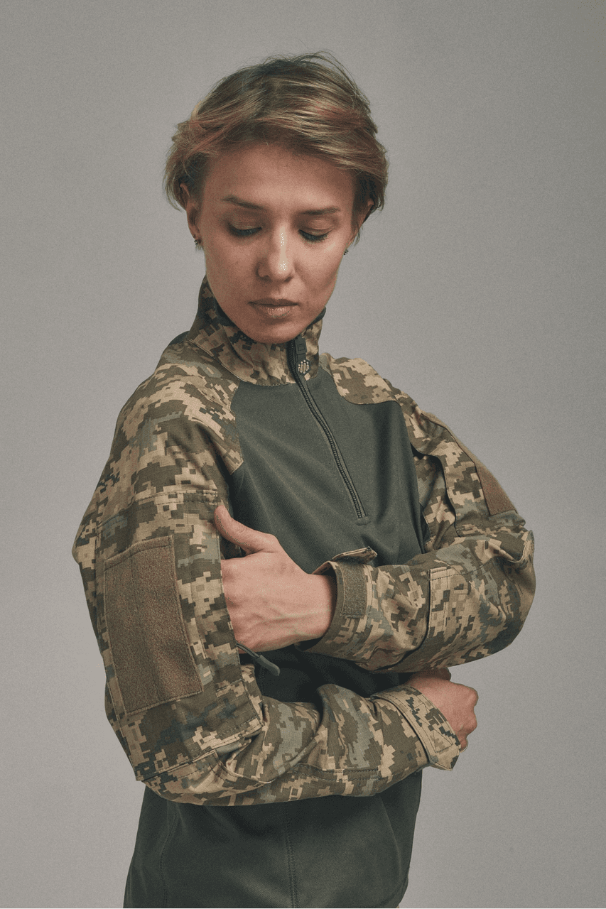 Жіноча бойова сорочка UBACS для бронежилета Піксель/Хакі — фото 5