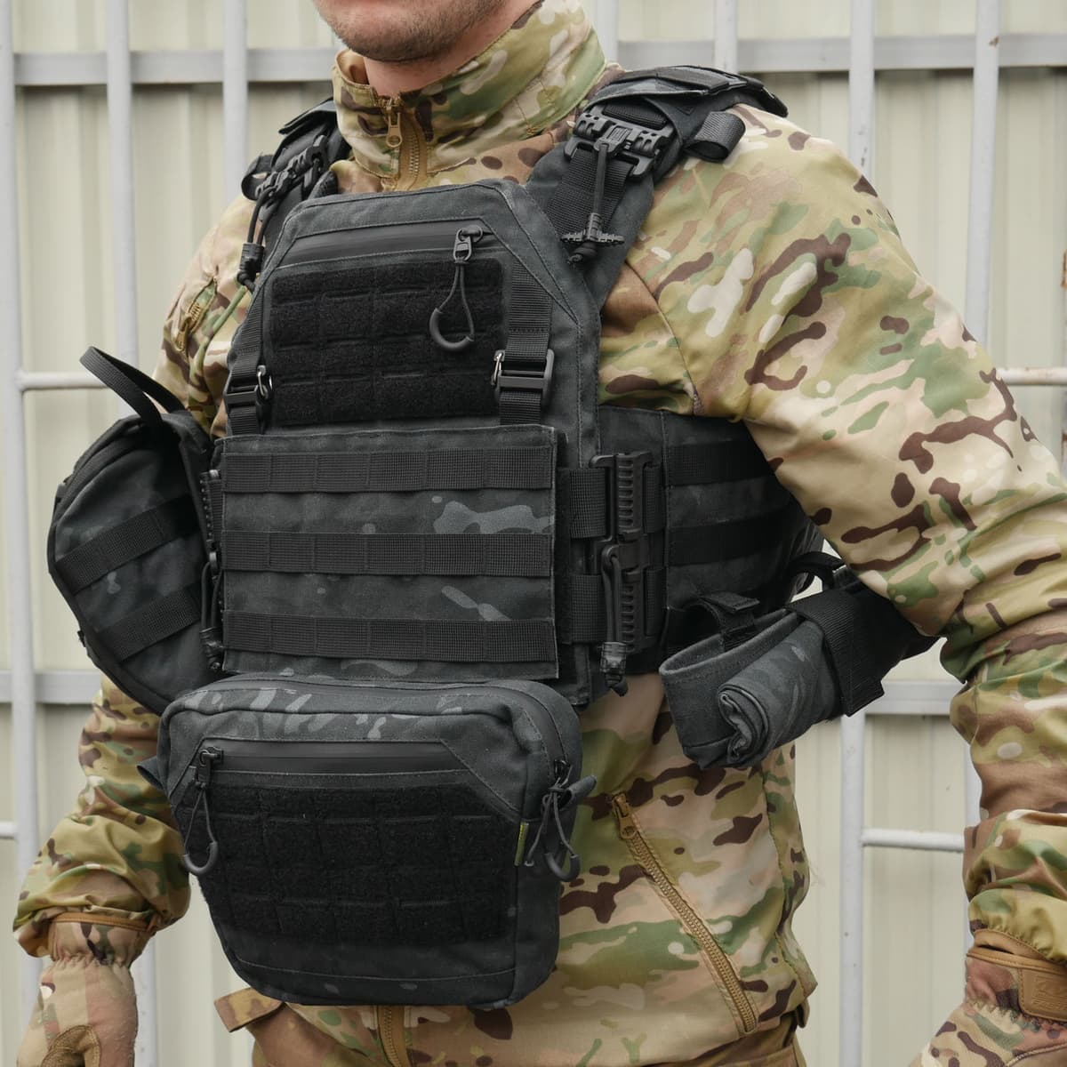 Сумка-напашник XL з балістичним пакетом 1 клас захисту Kiborg GU Сordura Dark Multicam — фото 7