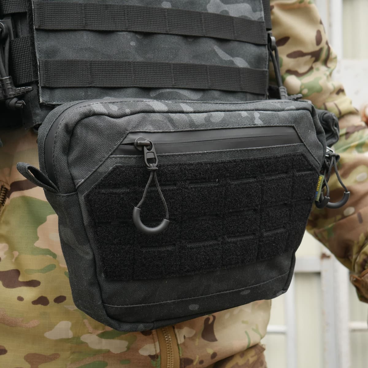 Сумка-напашник XL з балістичним пакетом 1 клас захисту Kiborg GU Сordura Dark Multicam — фото 8