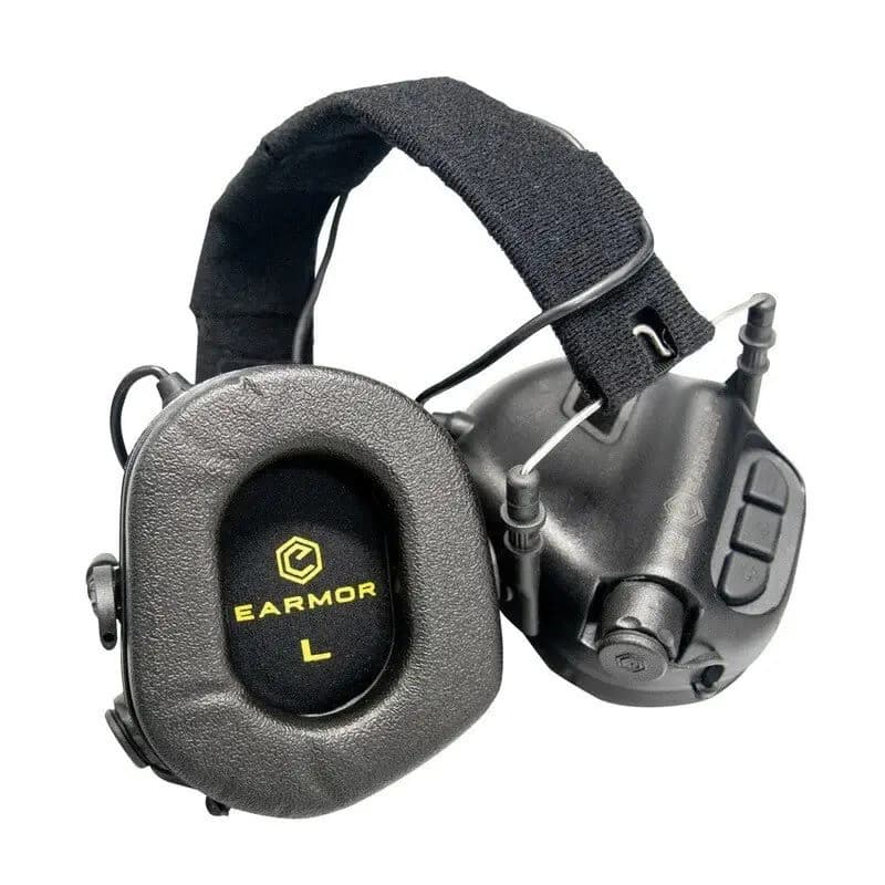 Тактичні навушники EARMOR M31 Black з універсальним кріпленням