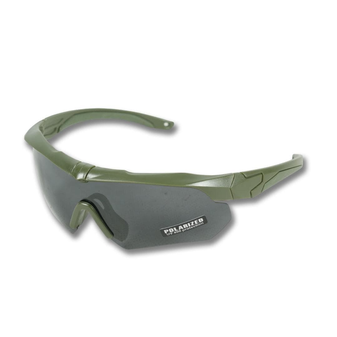 Тактичні окуляри Polarized uv400 C5 з 3 лінзами та Хакі оправа — фото 2