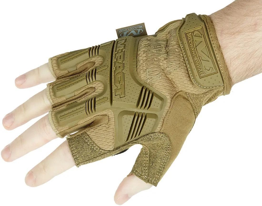 Рукавиці койот Mechanix M-Pact Fingerless — фото 3