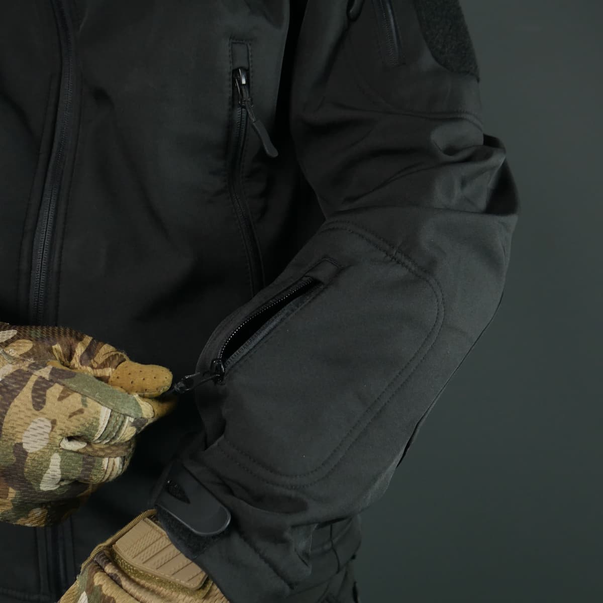 Тактичний демісезонний костюм Softshell Чорний — фото 7