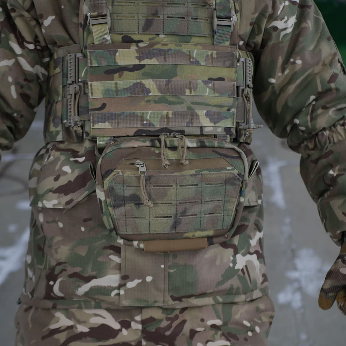 Сумка-напашник M Kiborg з балістичним пакетом 1 клас захисту Militex GU Сordura Multicam — фото 7