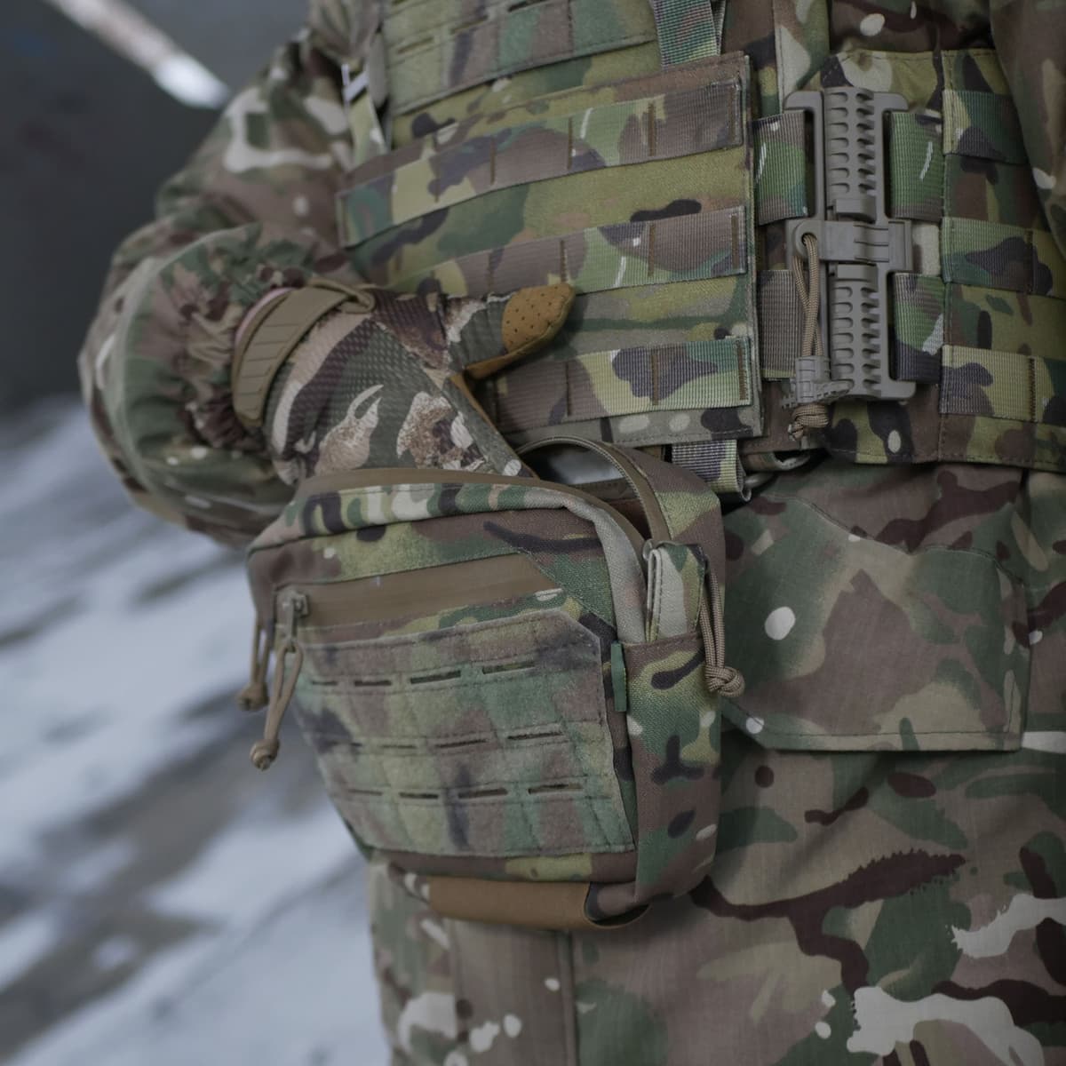 Сумка-напашник M Kiborg з балістичним пакетом 1 клас захисту Militex GU Сordura Multicam — фото 10