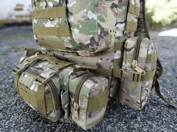 Тактичний рюкзак Molle Assault 55л + (3 органайзери) Мультикам — фото 3
