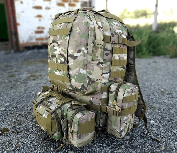 Тактичний рюкзак Molle Assault 55л + (3 органайзери) Мультикам — фото 5
