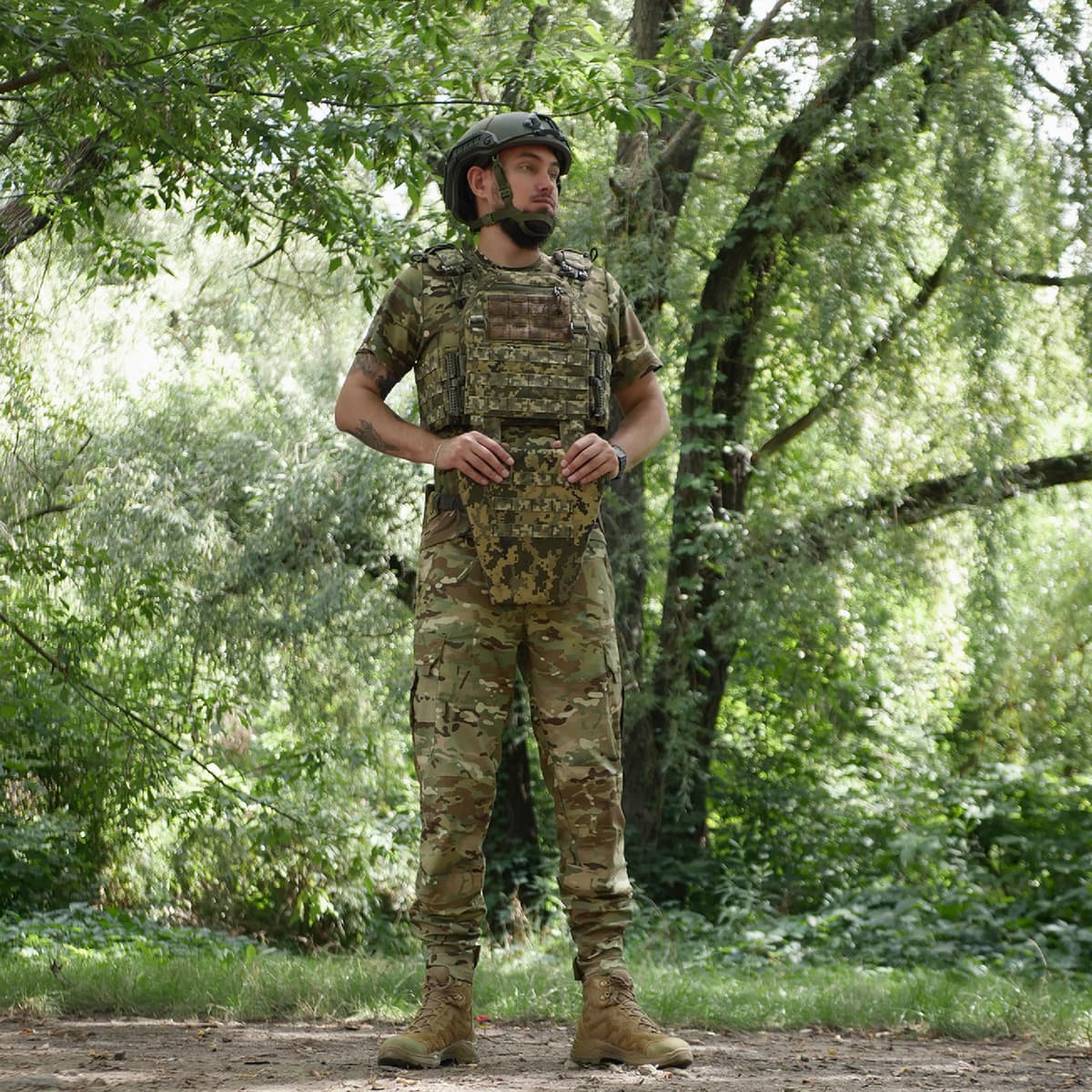 Захист паху (напашник-фартух) Kiborg з балістичним захистом Militex 2 клас Піксель — фото 6