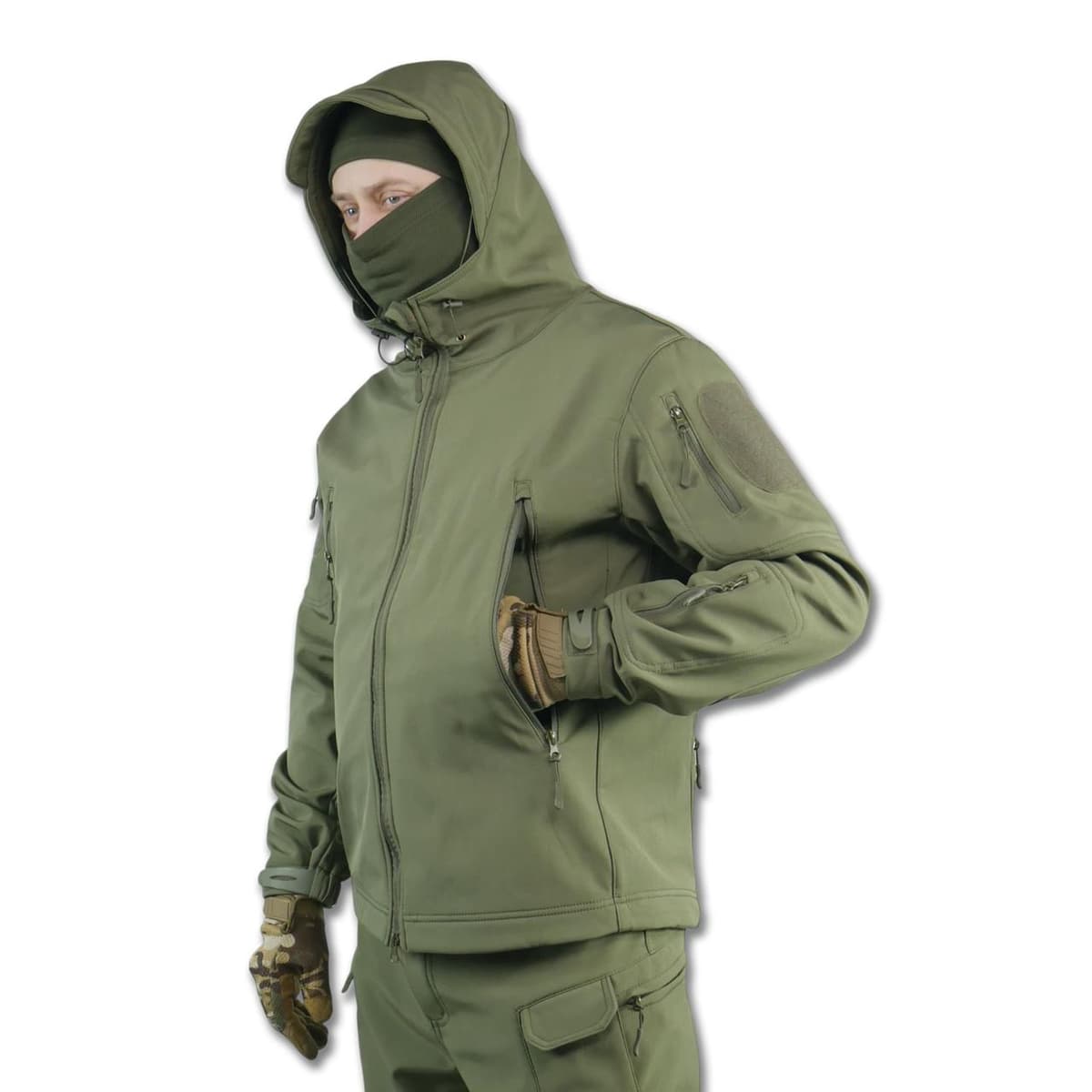 Тактичний демісезонний костюм Softshell Олива — фото 2