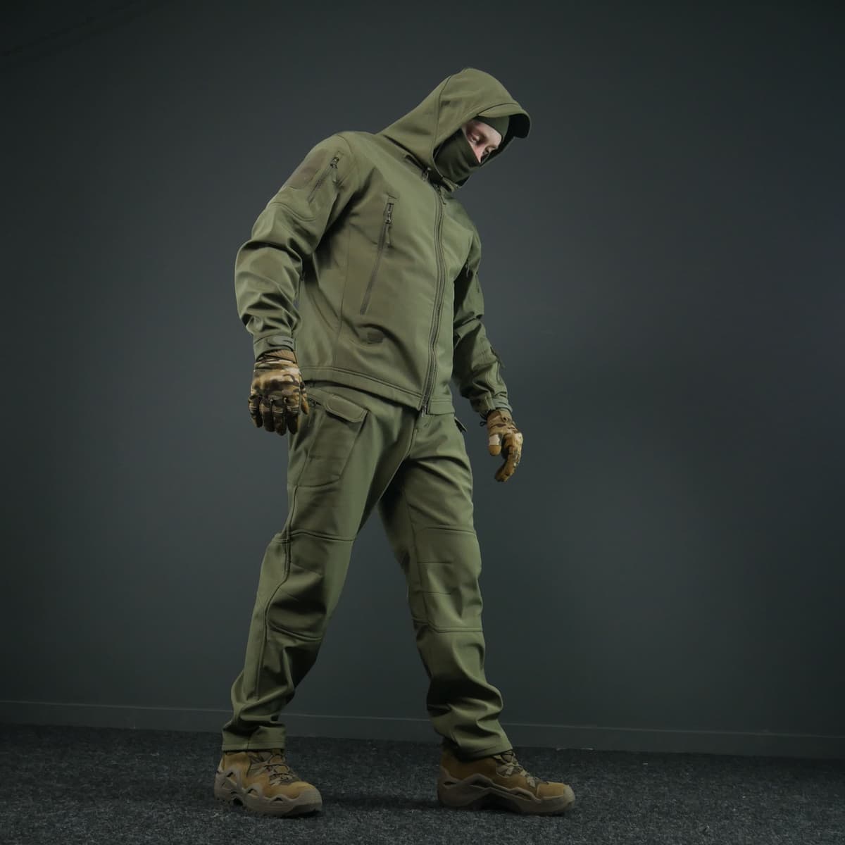 Тактичний демісезонний костюм Softshell Олива — фото 7