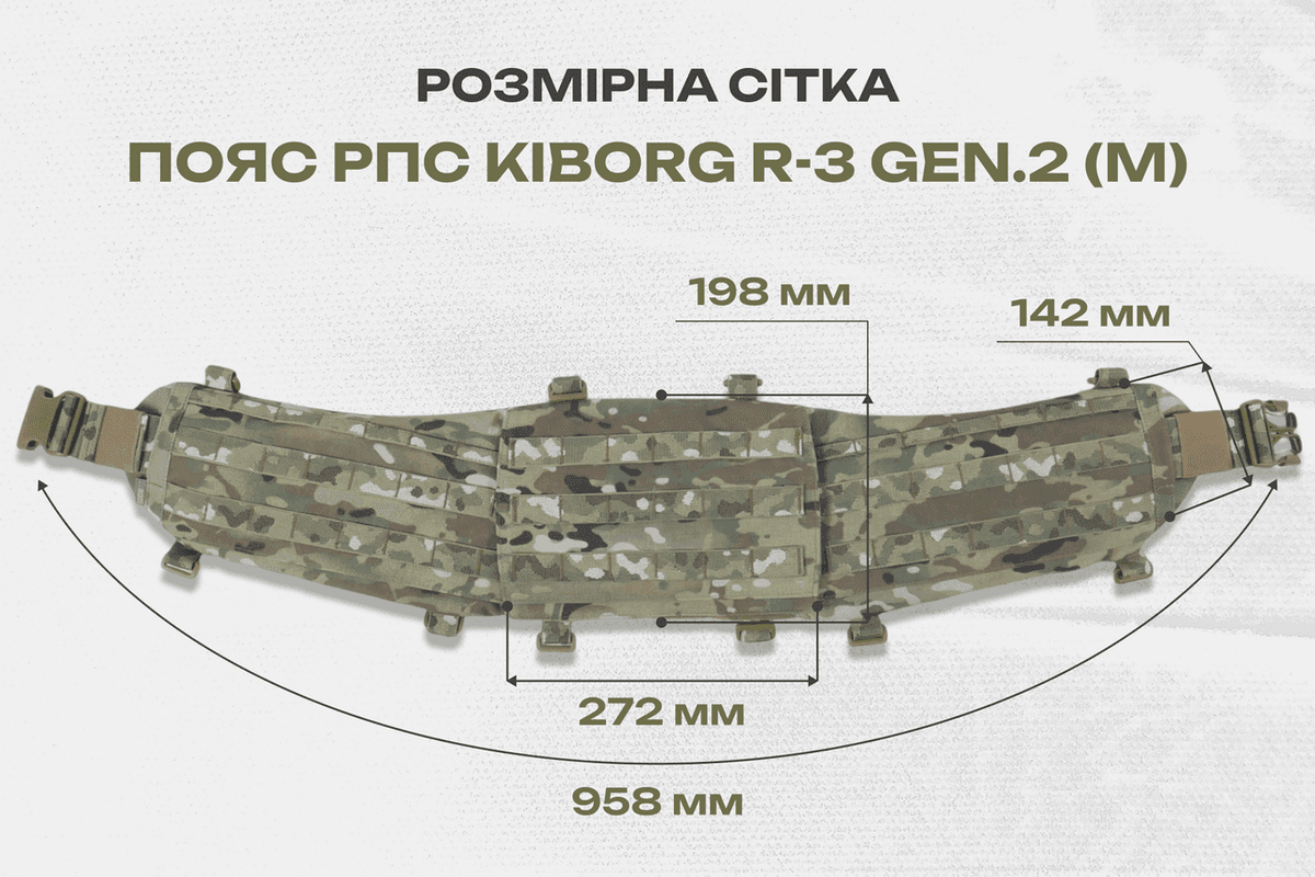 Пояс для розвантаження РПС Kiborg R-3 GEN.2 Хакі — M — фото 10