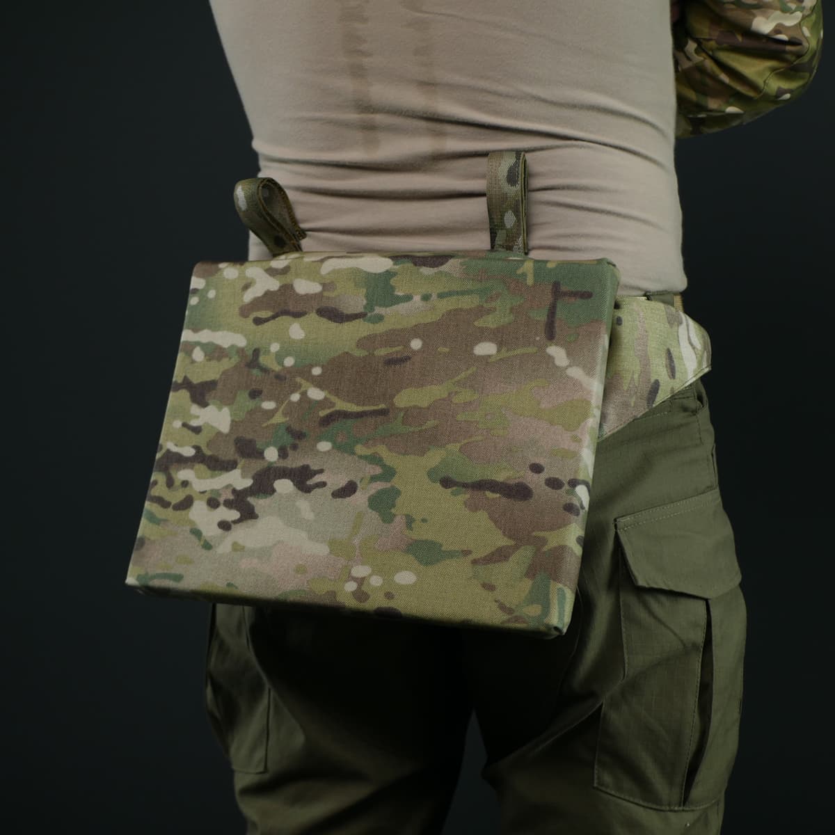 Каремат-сидушка с балістичним пакетом 1 класа зашисту Militex Cordura original USA Мультикам — фото 9