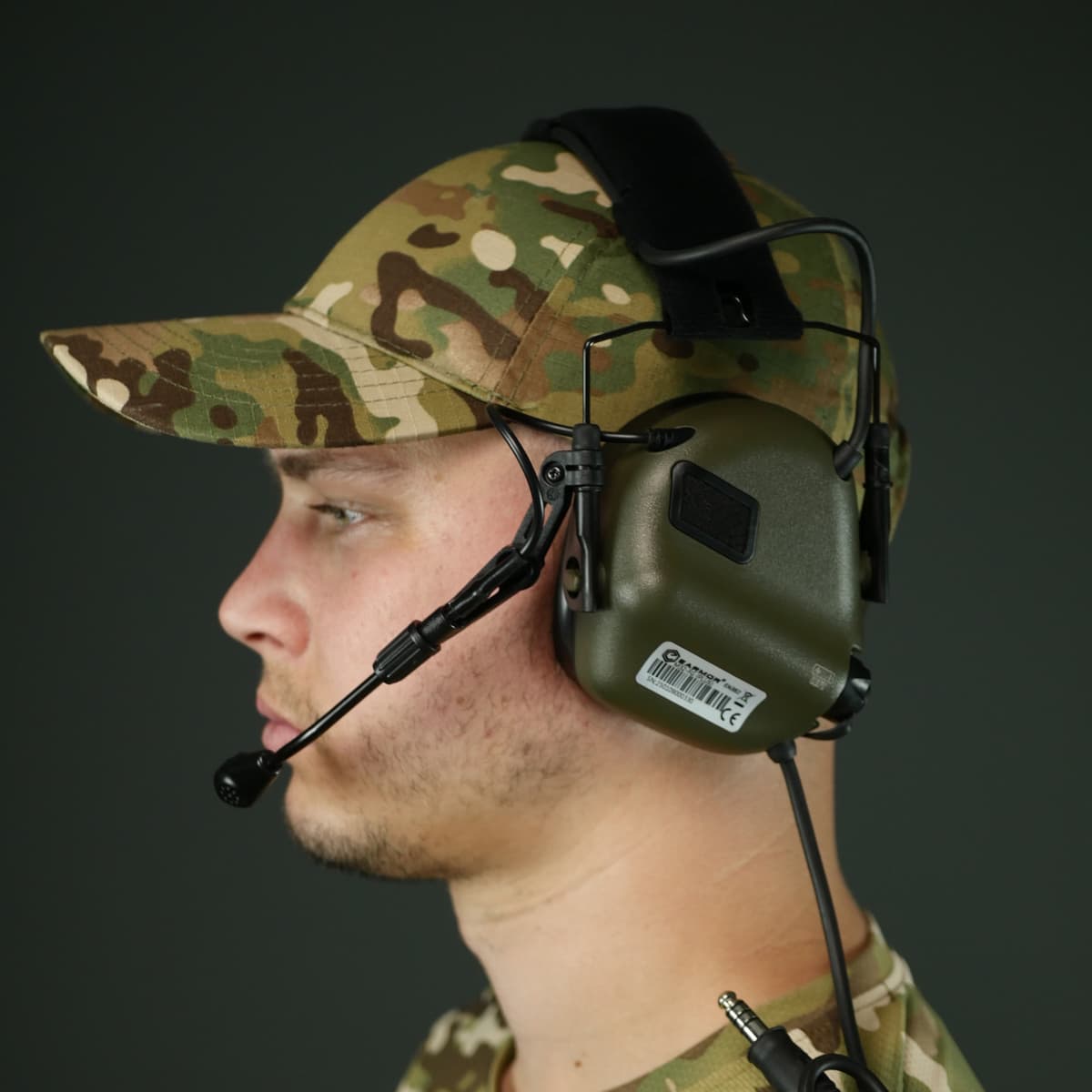 Цифрові активні ззахисні навушники Earmor M32 PLUS Олива — фото 8