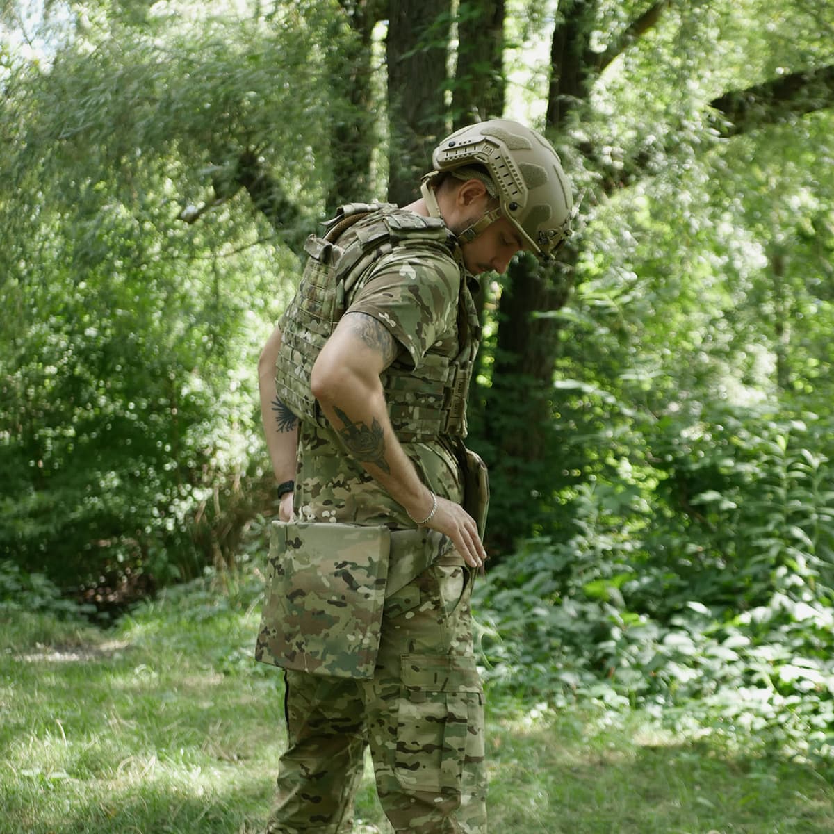 Каремат-сидушка з балістичним пакетом 2 класу захисту Militex Cordura original USA Мультикам — фото 7