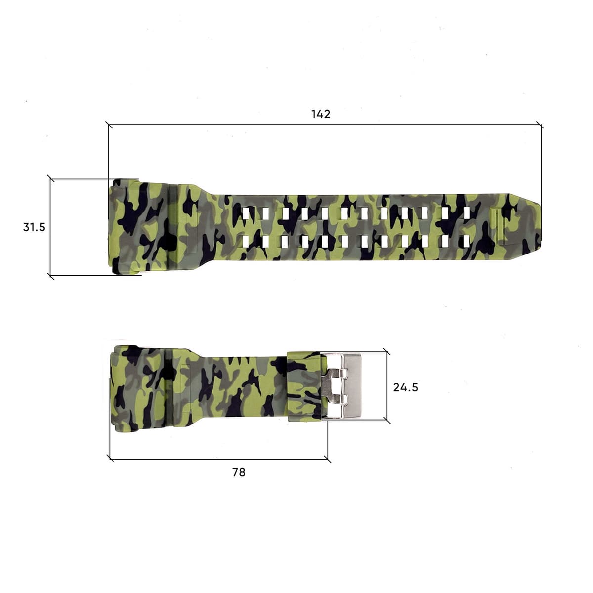 Ремінець для годинника Skmei 1818CMGN Green Camo — фото 3