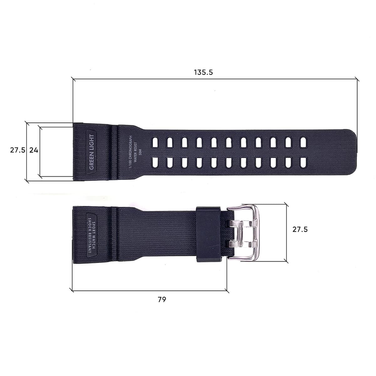 Ремінець для годинника Skmei 1283/1277/1384BK Black — фото 3