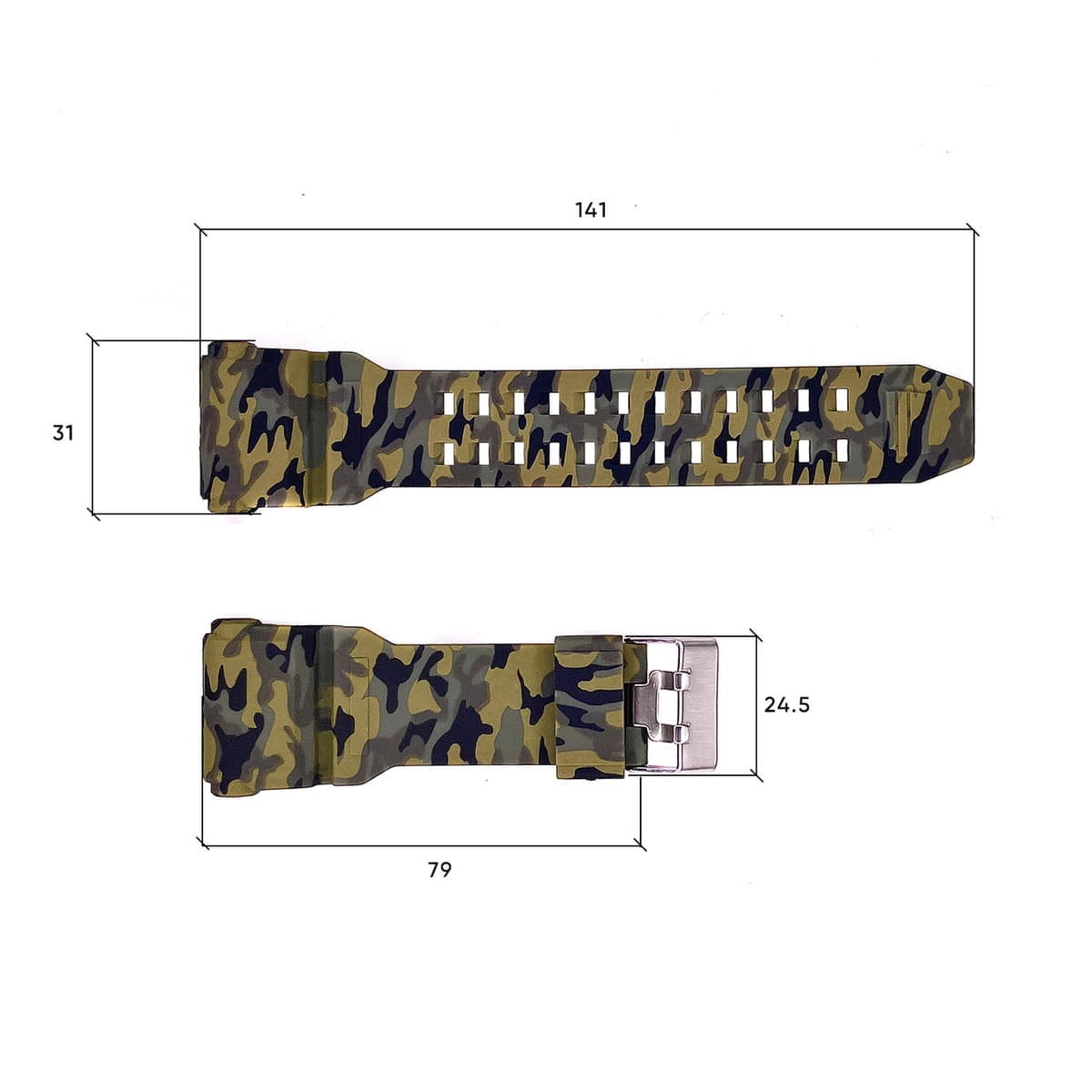 Ремінець для годинника Skmei 1965CMGN Camo Green — фото 3