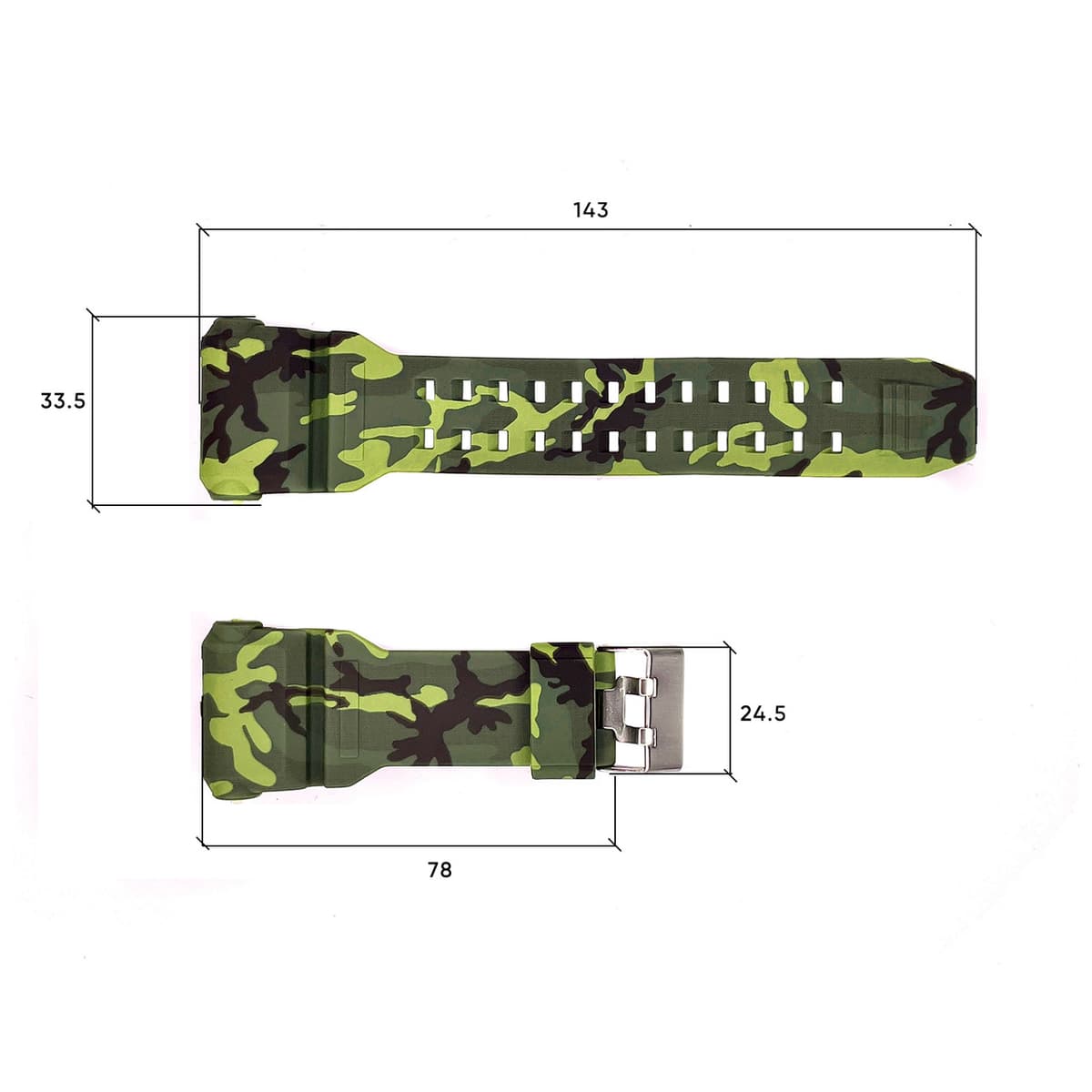 Ремінець для годинника Skmei 1520CMGN Camo Green — фото 3