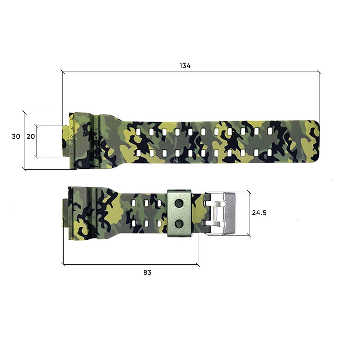 Ремінець для годинника Skmei 1688CMGN Camo Green — фото 3
